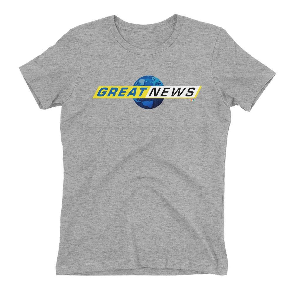 Grey Globe Logo - Great News Globe Logo Women's Short Sleeve T-Shirt