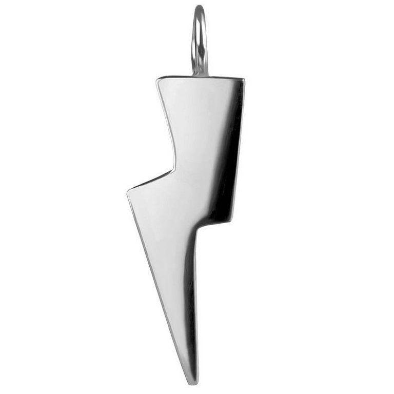 Silver Lightning Bolt Logo - Sterling Silver lightning bolt charm