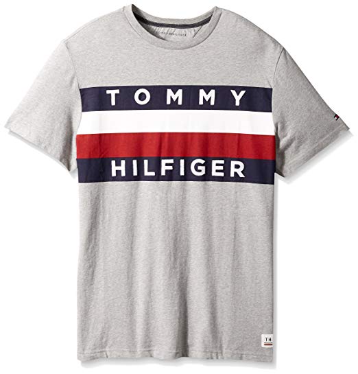 Amazon.com Big Logo - Tommy Hilfiger Men's Big and Tall Flag Logo T Shirt