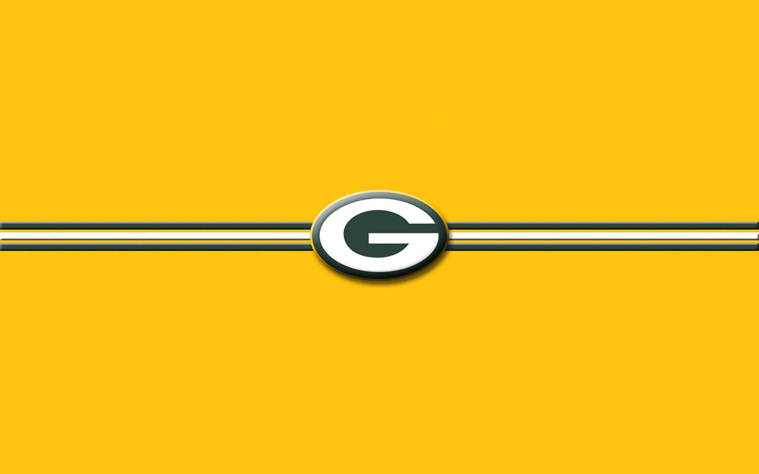 Yellow Striped Logo - Green Bay Packers striped logo yellow 2560×1600