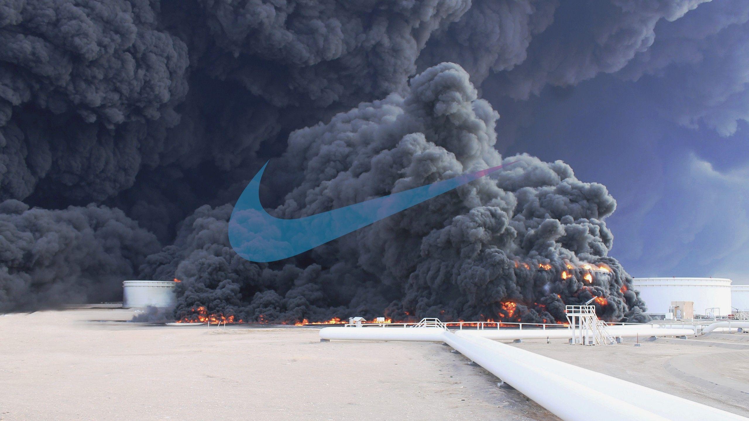 Smoke Nike Logo - Wallpaper : Nike, sky, smoke, logo, fire, oil pump, Syria ...
