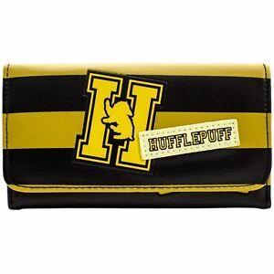 Yellow Striped Logo - Official Harry Potter Hufflepuff House Logo Yellow Striped Purse ...