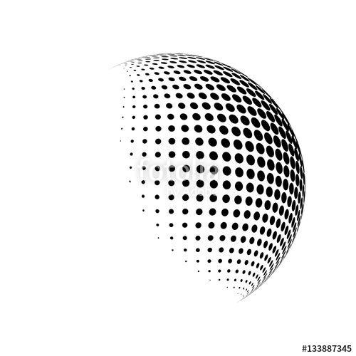 Grey Globe Logo - halftone globe logo vector symbol icon design.