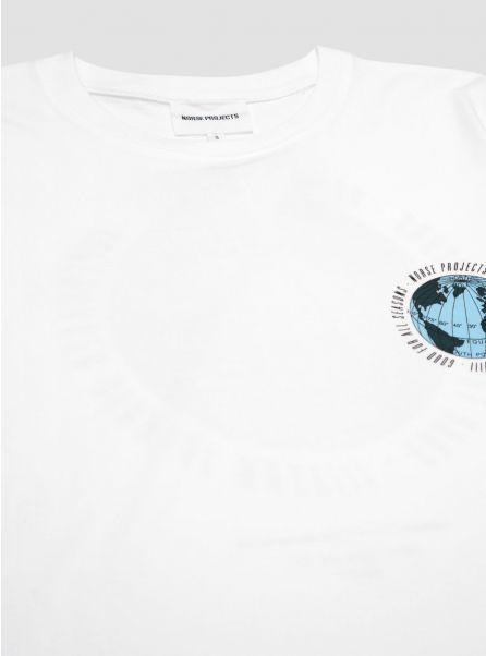 Grey Globe Logo - Niels Globe Logo T-Shirt by Norse Projects at Couverture & the ...