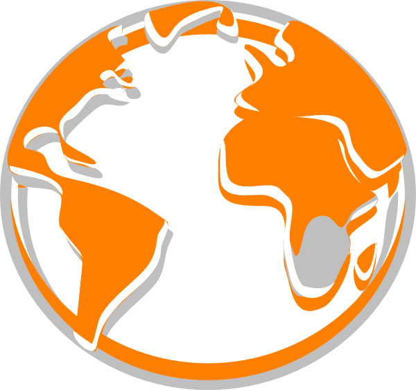 Grey Globe Logo - Orange globe Logos