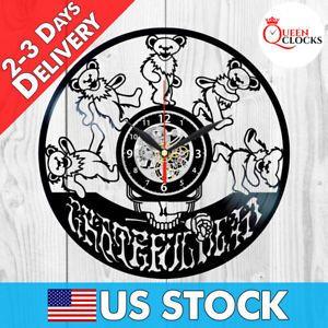 Grateful Dead Logo - Grateful Dead Logo Bears Vinyl Record Wall Clock Birthday Gifts Art ...