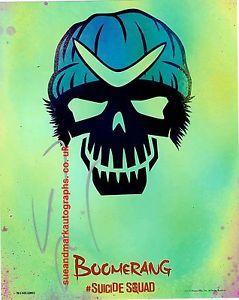 Silver Boomerang Logo - Jai Courtney Suicide Squad Captain Boomerang Logo Silver Autograph ...