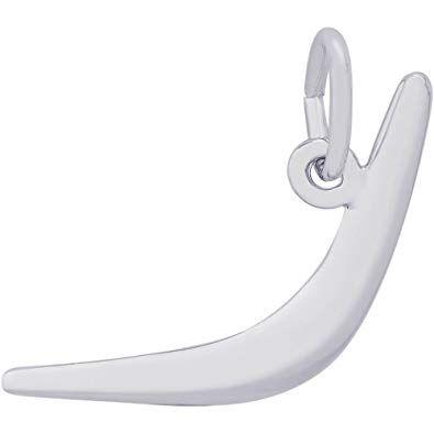 Silver Boomerang Logo - Rembrandt Charms Boomerang Charm, Sterling Silver: Amazon.co.uk