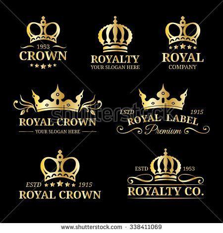 What Restaurant Has a Gold Crown Logo - Vector crown logos set. Luxury corona monograms design. Diadem icons ...