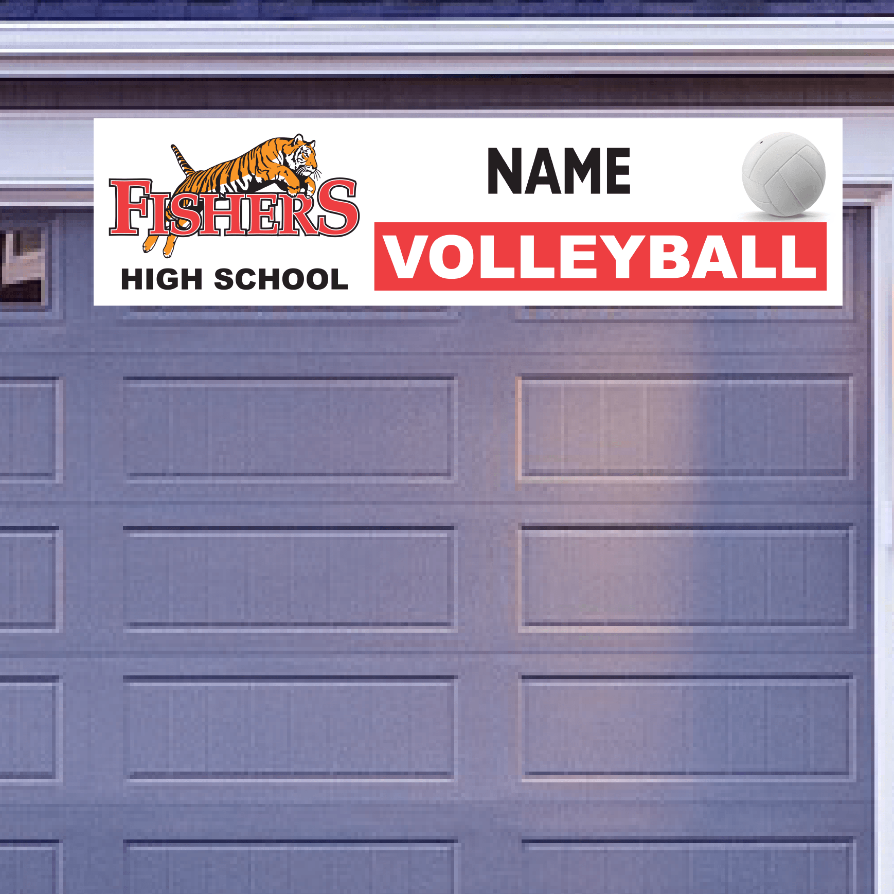 Fishers High School F Logo - Fishers High School Volleyball Garage Sign - School Spirit Place