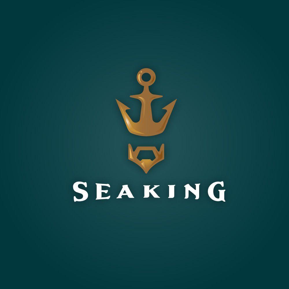 What Restaurant Has a Gold Crown Logo - SOLD – Sea King – Anchor Crown Logo | Logo Cowboy