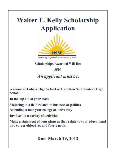 Fishers High School F Logo - Walter F. Kelly Scholarship Application - Hamilton Southeastern ...