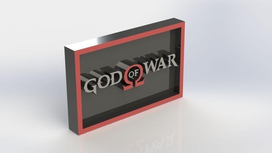 3D Rectangle Logo - 3D Printed God of War GOW Logo Plaque Rectangle by Taiced3D | Pinshape