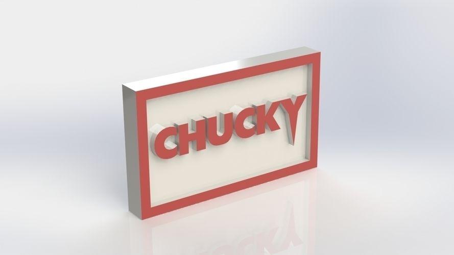 3D Rectangle Logo - 3D Printed Chucky Logo Plaque Rectangle