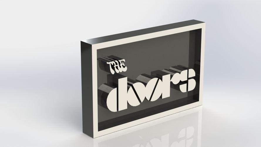 3D Rectangle Logo - 3D Printed The Doors Logo Plaque Rectangle by Taiced3D | Pinshape