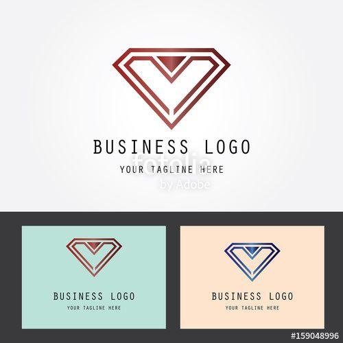 Diamond V Logo - letter V diamond logo