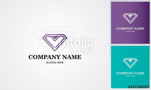Diamond V Logo - Diamond Letter V Logo Stock Image And Royalty Free Vector Files