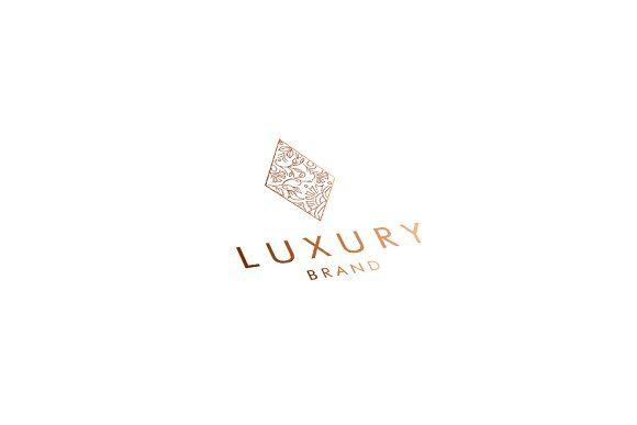 Luxury Brand Logo - Rose Gold Luxury Brand Logo Template Logo Templates Creative Market
