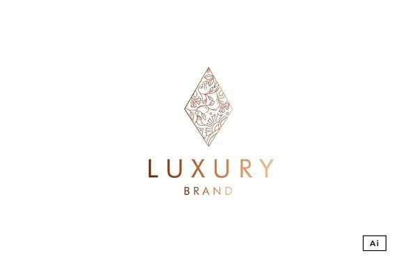 Luxury Brand Logo - Rose Gold Luxury Brand Logo Template Logo Templates Creative Market