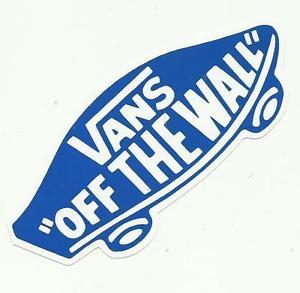 Vanz Off the Wall Logo - VANS Off The Wall Sticker BLUE Snowboard Skateboard BMX Surf Guitar