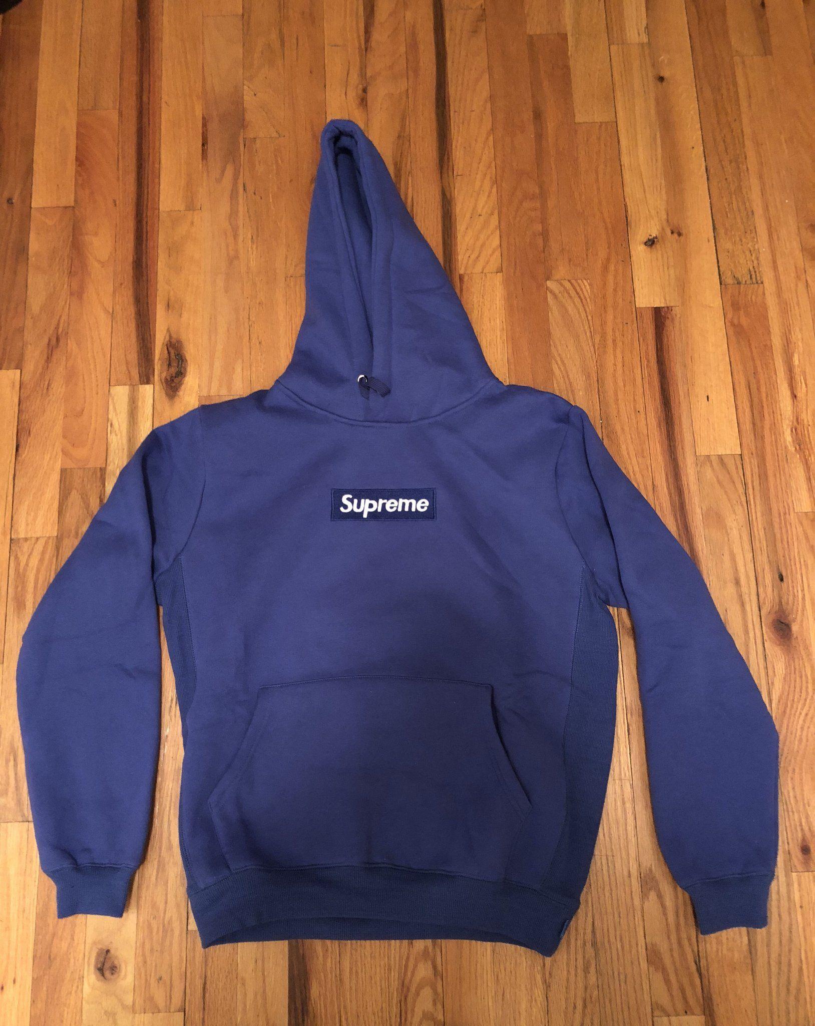 Supreme Sky Logo - Supreme Sky Blue Box Logo Hooded Sweatshirt – PureLaineNY