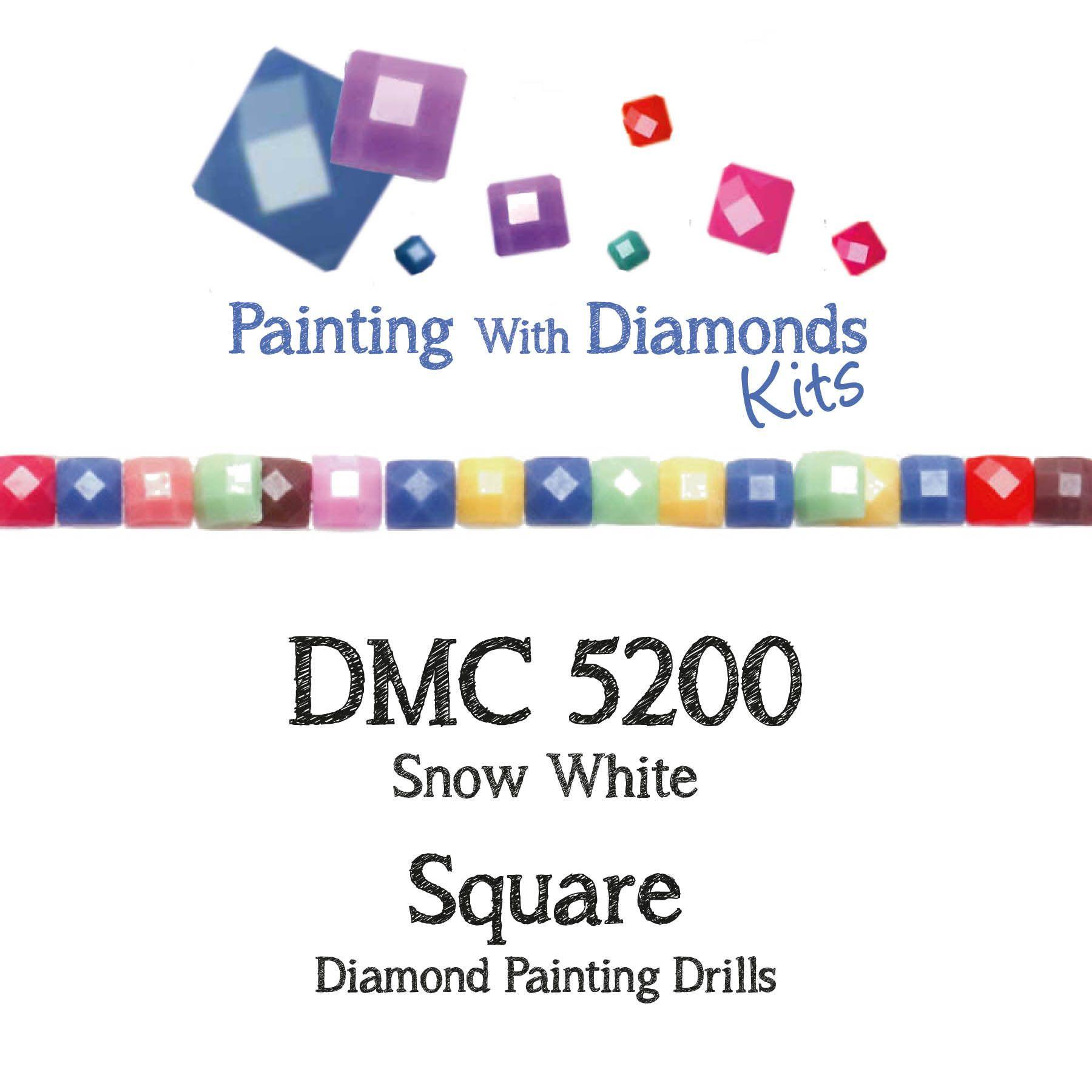Read White Square Logo - 170 Pieces DMC 5200 SQUARE 5D Diamond Painting Drills Dmc 5200 | Etsy