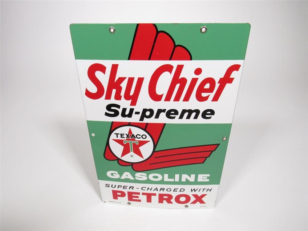 Supreme Sky Logo - Excellent 1962 Texaco Sky Chief Supreme Gasoline Single Sided