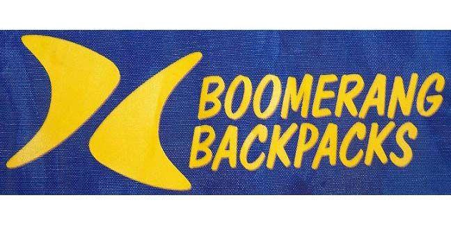 Silver Boomerang Logo - Boomerang Backpack