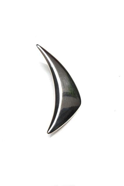 Silver Boomerang Logo - B.M.V.A. Solid Silver Brooch shape. Randers
