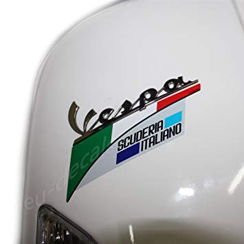 Italian S Logo - Vespa Logo Badge Extension Italian Flag Scuderia Italiano sticker ...