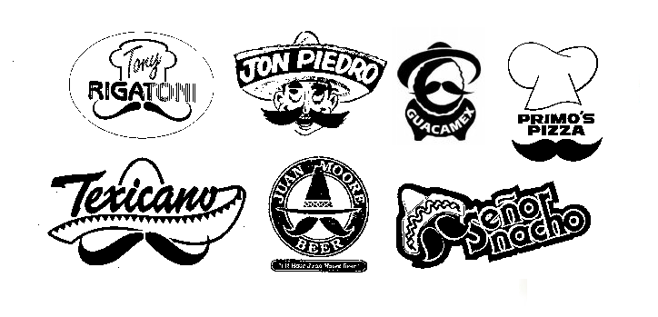 Italian S Logo - Mexican Italian mustache logos – Emblemetric