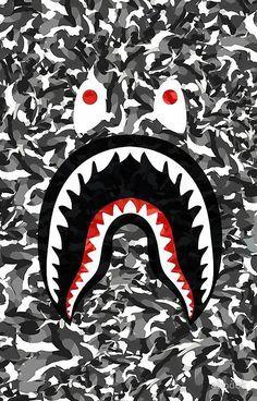 1080X1080 BAPE Shark Logo - Supreme x Bape wallpaper camo | $UPREME | Bape wallpapers, Hypebeast ...