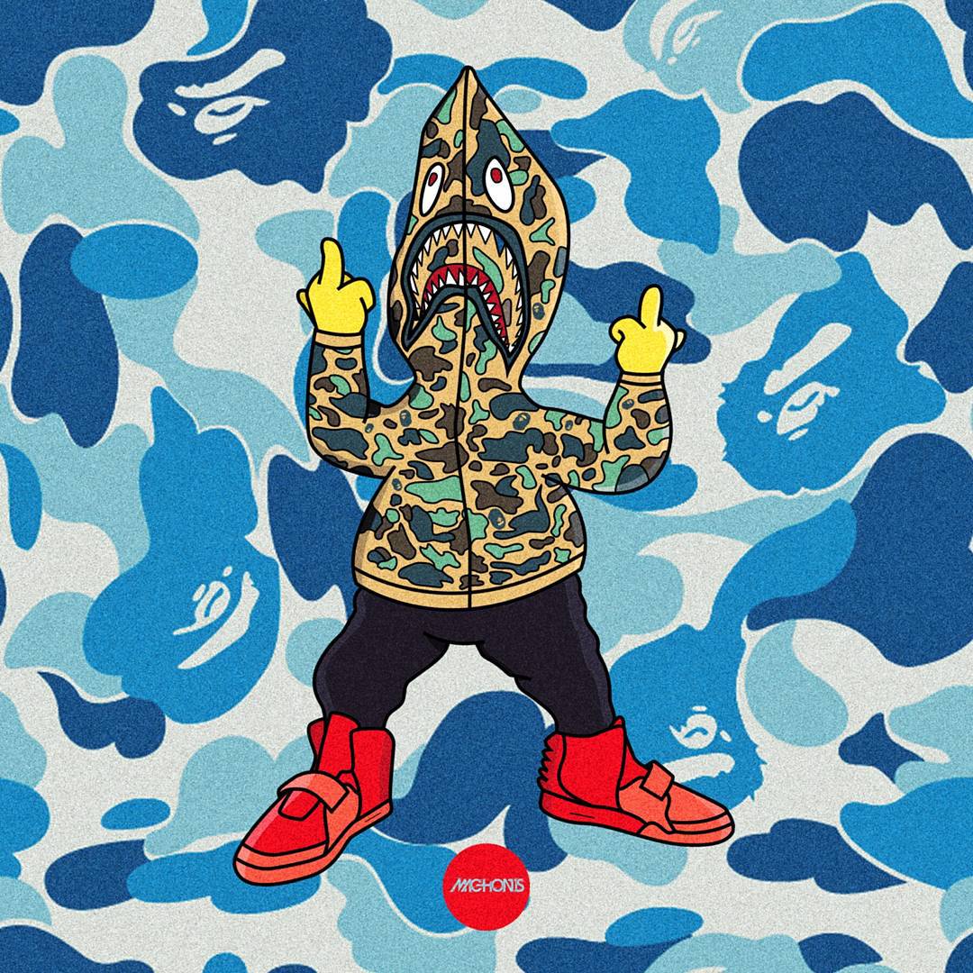 1080X1080 BAPE Shark Logo - 1080x1080 Bape Design | www.topsimages.com