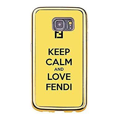 Gold Phone Logo - FENDI LOGO PHONE CASE KEEP CALM AND LOVE FENDI Logo Gold Frame & TPU ...