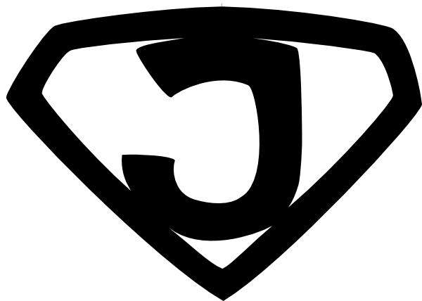 Super J Logo - Super J Bw Clip Art at Clker.com - vector clip art online, royalty ...
