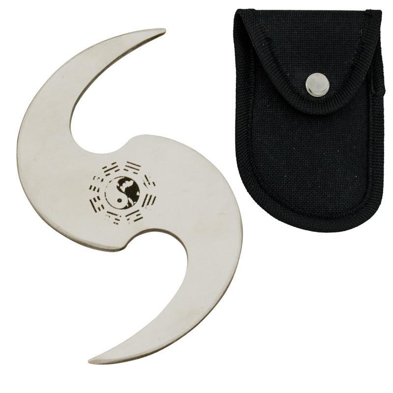 Silver Boomerang Logo - 3.5 Inch Single Peace Sign Boomerang Throwing Star- Silver – Panther ...