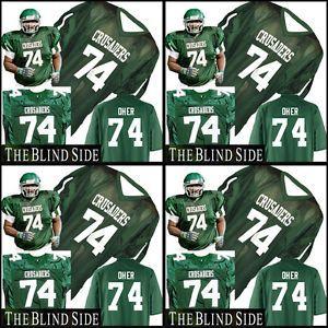 Green Crusaders Logo - The Blind Side Movie Crusaders Green Football Jersey #74 Michael ...