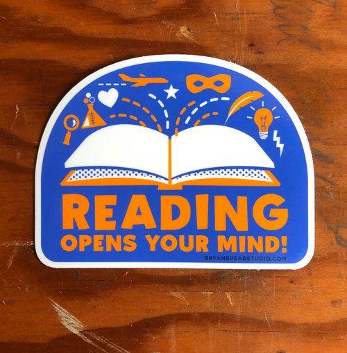 Orange and Blue Spear Logo - Reading Sticker