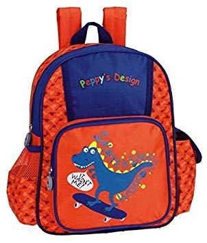 Orange and Blue Spear Logo - Spear Skate Dino Saurus 387 Peppy's Child's Rucksack - Orange/Navy ...
