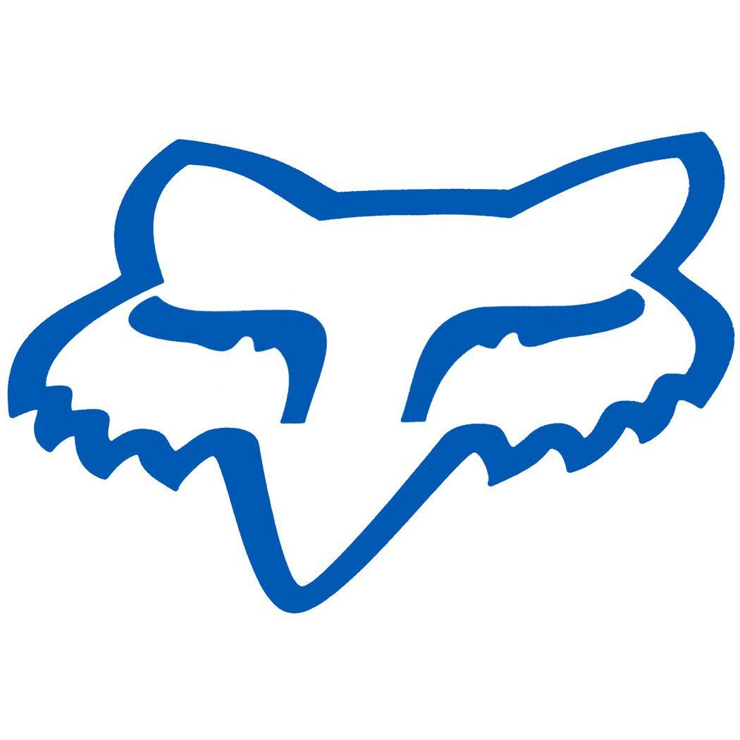 Blue Fox Head Logo - Fox Sticker Head TDC 4 Inch and Dirt