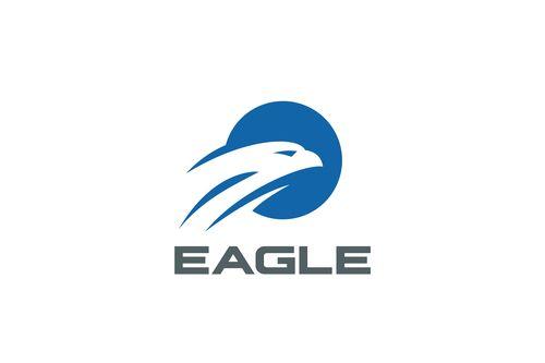 Abstract Eagle Logo - eagle falcon circle abstract logo vector free download