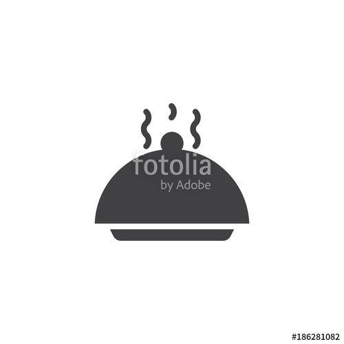 Food Tray Logo - Food platter serving icon vector, filled flat sign, solid pictogram ...