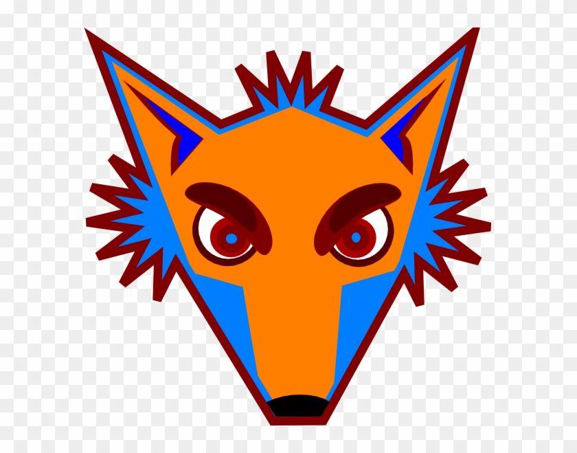 Blue Fox Head Logo - Blue Fox Head Clip Art - Orange And Blue Fox - Free Transparent PNG ...