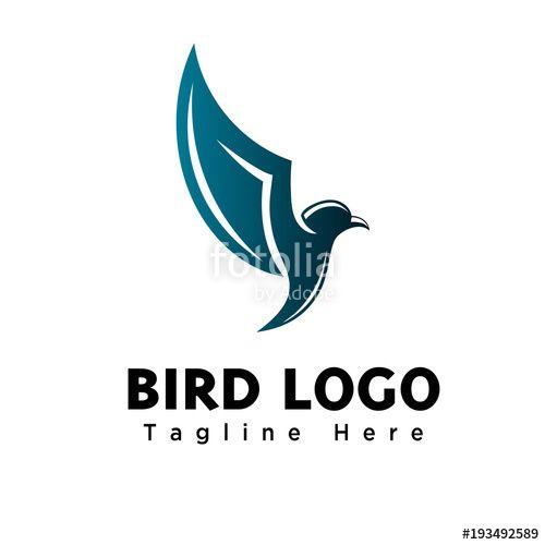 Abstract Eagle Logo - elegant simple abstract eagle bird fly logo Stock image and royalty