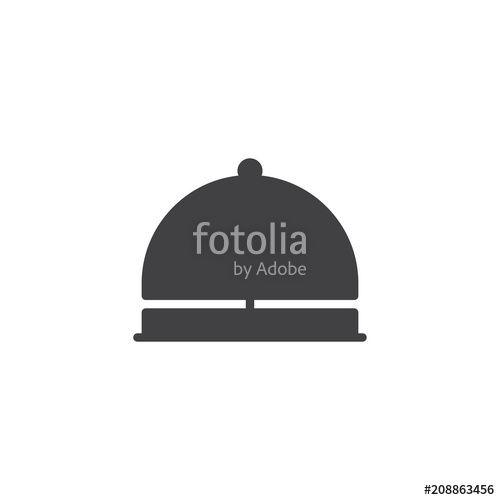 Food Tray Logo - Hotel restaurant food tray vector icon. filled flat sign for mobile ...