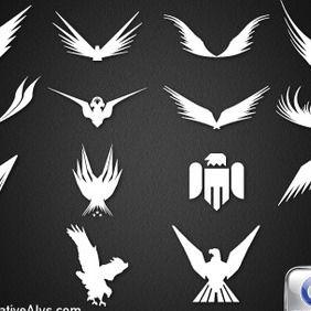 Abstract Eagle Logo - Abstract Eagle Silhouettes For Logo Design Free Vector Download