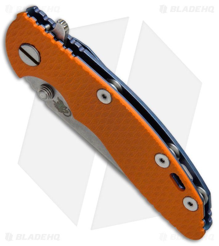 Orange and Blue Spear Logo - Hinderer Knives XM-18 3.0 Spear Point Flipper Knife Orange G-10 + ...