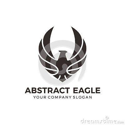 Abstract Eagle Logo - Simple Eagle logo design template. modern abstract Eagle logo design