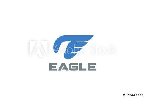 Abstract Eagle Logo - Eagle Logo abstract design vector. Falcon Hawk bird Airlines