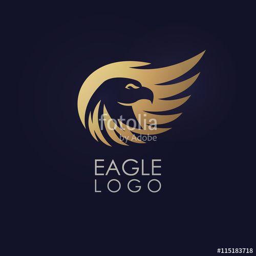 Abstract Eagle Logo - Abstract minimalistic logo of eagle. Universal premium elegant